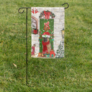 German Shepherd Dog Christmas Garden Flag