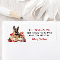 German Shepherd Dog Christmas Gifts Return Address