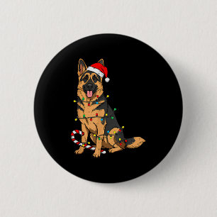 German Shepherd Dog Christmas Lights Xmas Pet Dog  Button