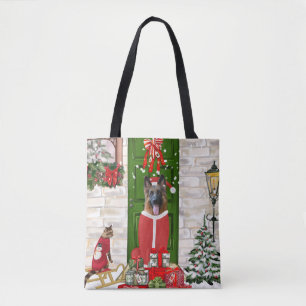 German Shepherd Dog Christmas Tote Bag