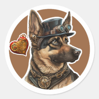 German Shepherd Dog Classic Round Sticker
