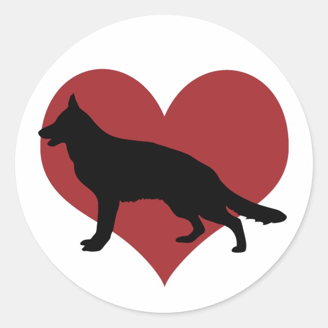 German Shepherd Dog Classic Round Sticker (Front)