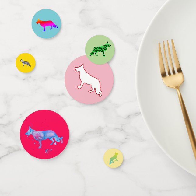 German Shepherd Dog Confetti (Group)