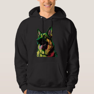 German Shepherd Dog Costume Outfit Mom Dad Raglan  Hoodie