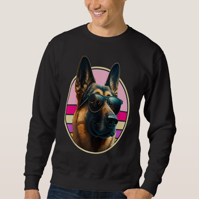German Shepherd Dog Costume Outfit Mom Dad Raglan  Sweatshirt (Front)