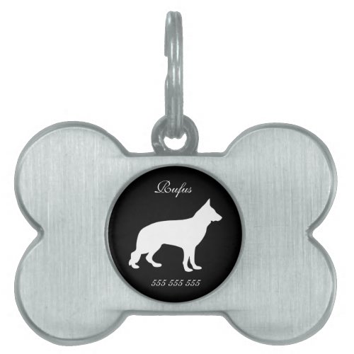 German Shepherd dog custom name phone no dog id Pet Name Tag