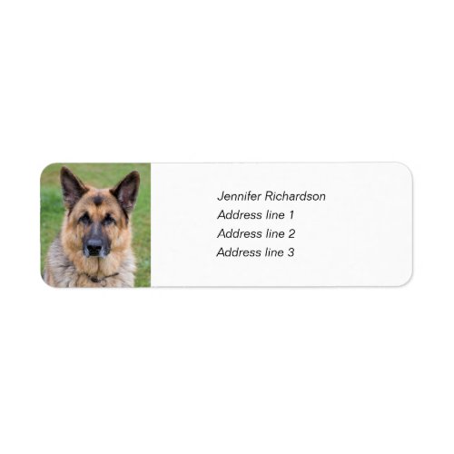 German Shepherd dog custom return address labels