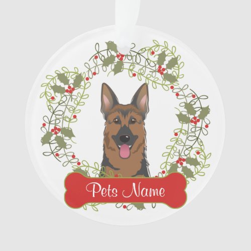 German Shepherd Dog Customizable Ornament