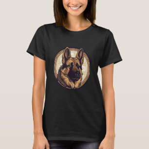 German Shepherd Dog Cute Breed Dog Motif T-Shirt