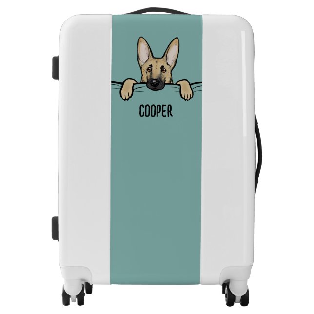 German Shepherd Dog Cute Personalized Luggage (Front)