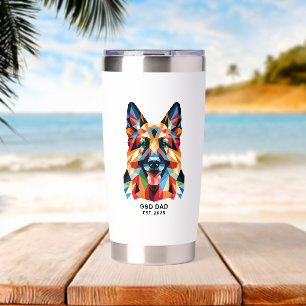German Shepherd Dog Dad Established Date Insulated Tumbler