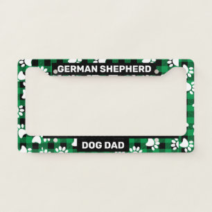 German Shepherd Dog Dad License Plate Frame