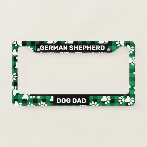 German Shepherd Dog Dad License Plate Frame
