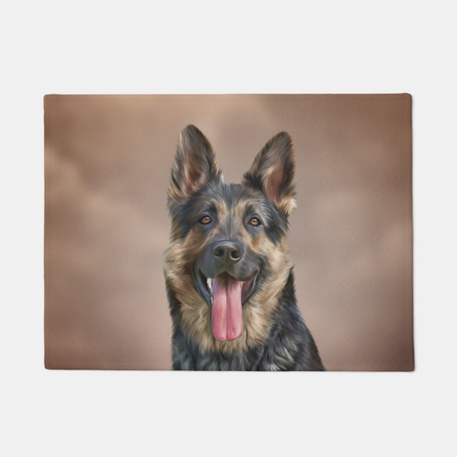 German Shepherd dog Doormat (Front)