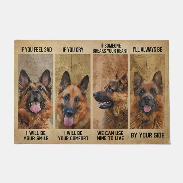 German Shepherd Dog Doormat, German Shepherd Rug (Front)