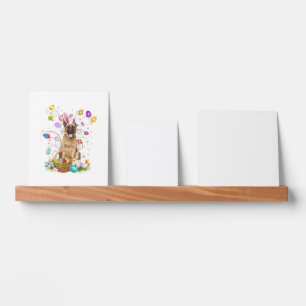 German Shepherd Dog Easter Egg Hunting Basket East Picture Ledge