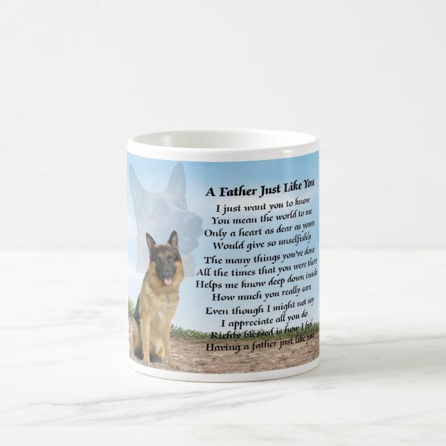 German Shepherd Dog Father Poem Mug (Center)