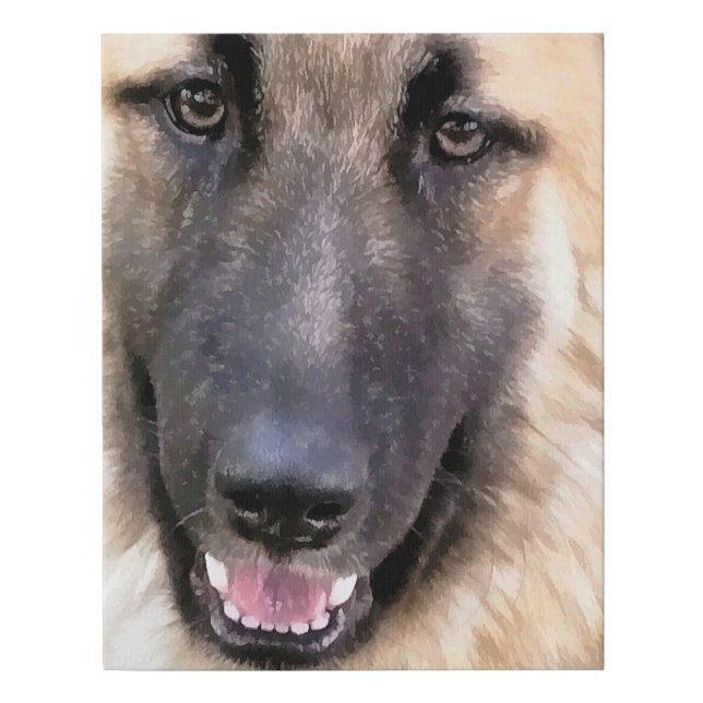GERMAN SHEPHERD DOG FAUX CANVAS PRINT (Front)