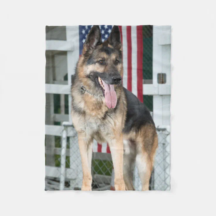 German Shepherd Dog Fleece Blanket Zazzle