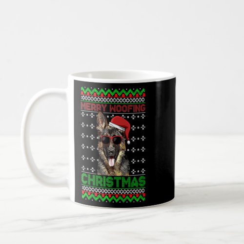 German Shepherd Dog Funny Merry Woofing Christmas  Coffee Mug