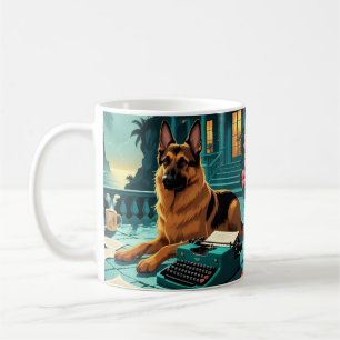 German Shepherd Dog gentleman vintage  Coffee Mug