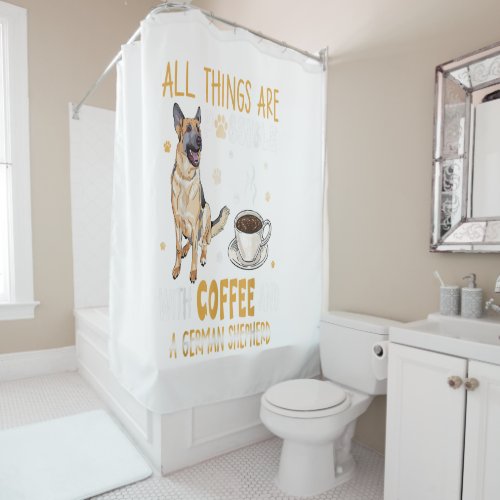  German Shepherd Dog Gift Shower Curtain