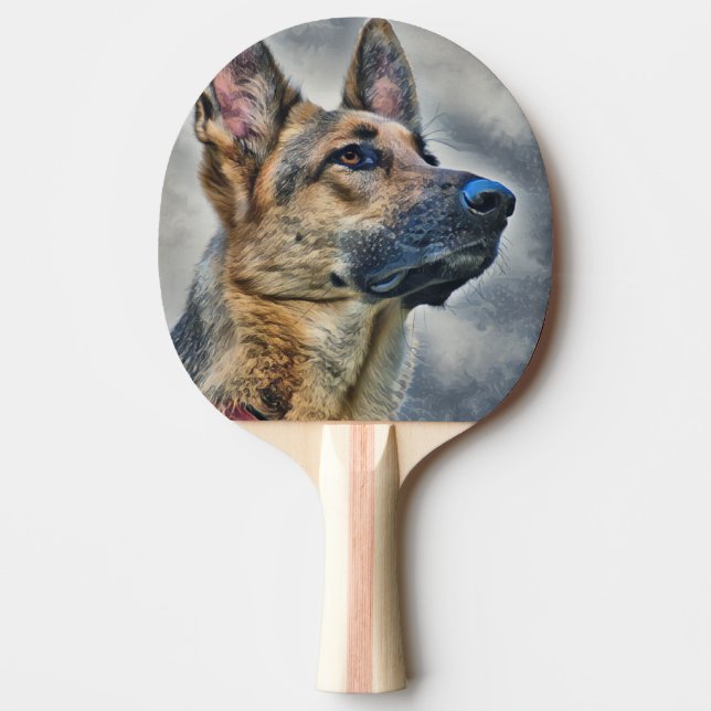German Shepherd Dog Golf Balls Golf Hat Clip Golf  Ping Pong Paddle (Front)