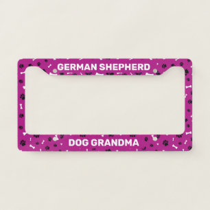 German Shepherd Dog Grandma License Plate Frame