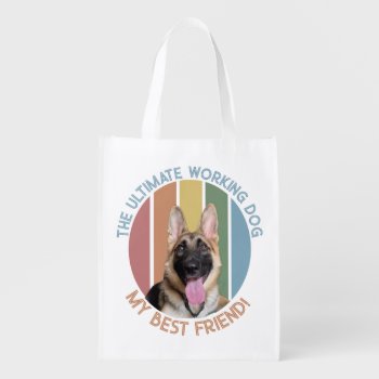 German Shepherd Dog  Grocery Bag by SayItNow at Zazzle