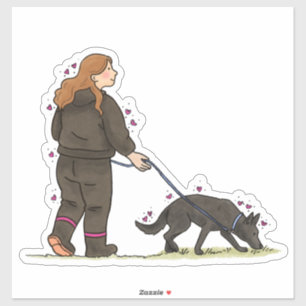 German Shepherd Dog (GSD) Bitework Car Decal
