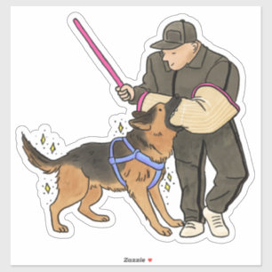 German Shepherd Dog (GSD) Bitework Car Decal