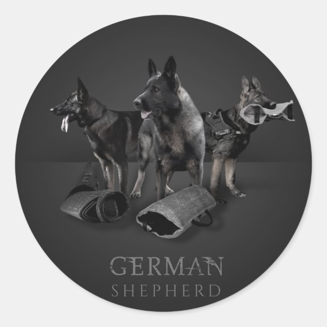 German Shepherd Dog  - GSD Classic Round Sticker (Front)