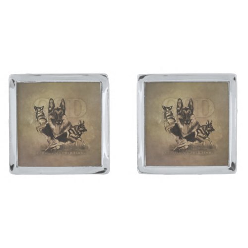 German Shepherd Dog _ GSD Collage Cufflinks