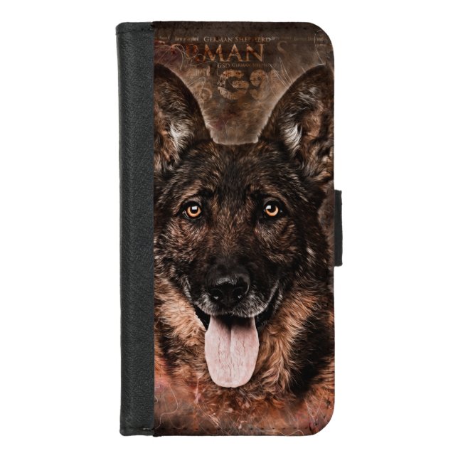 German Shepherd Dog - GSD iPhone Wallet Case (Front)
