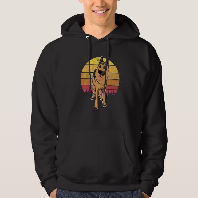 German Shepherd Dog Gsd Sunset  44 Hoodie (Front)