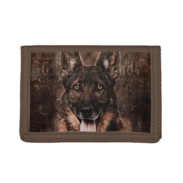 German Shepherd Dog - GSD Trifold Wallet (Front)