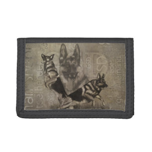German Shepherd Dog - GSD Word Art Tri-fold Wallet