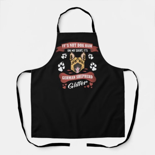 German Shepherd Dog Hair Glitter Apron