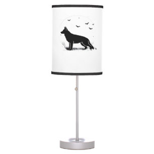 German Shepherd Dog – Halloween Moon Silhouette Cl Table Lamp
