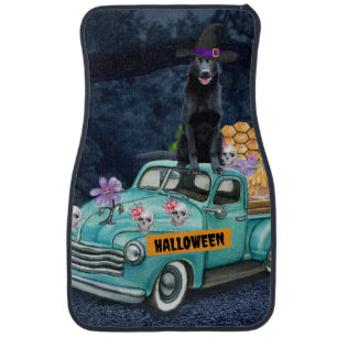 German Shepherd Dog Halloween Truck Scary Night Car Floor Mat