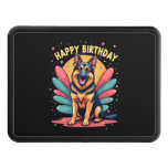 German Shepherd Dog Happy Birthday Party Shep Clot Hitch Cover