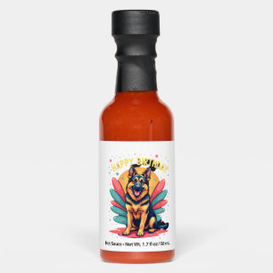 German Shepherd Dog Happy Birthday Party Shep Clot Hot Sauces