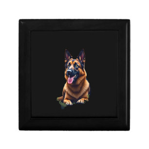 German Shepherd Dog Head Portrait Dog Lover Pet Ow Gift Box