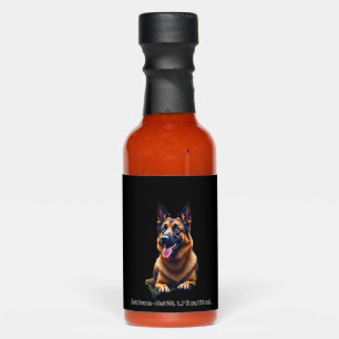 German Shepherd Dog Head Portrait Dog Lover Pet Ow Hot Sauces