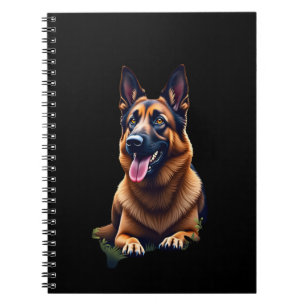 German Shepherd Dog Head Portrait Dog Lover Pet Ow Notebook