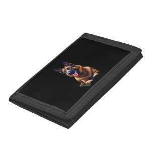 German Shepherd Dog Head Portrait Dog Lover Pet Ow Trifold Wallet