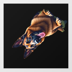 German Shepherd Dog Head Portrait Dog Lover Pet Ow Wall Decal