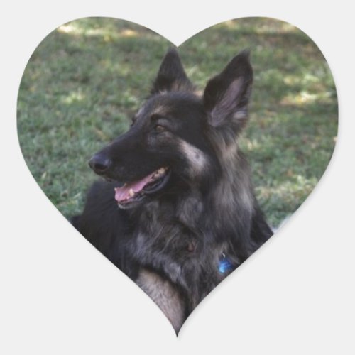 German Shepherd Dog Heart Sticker