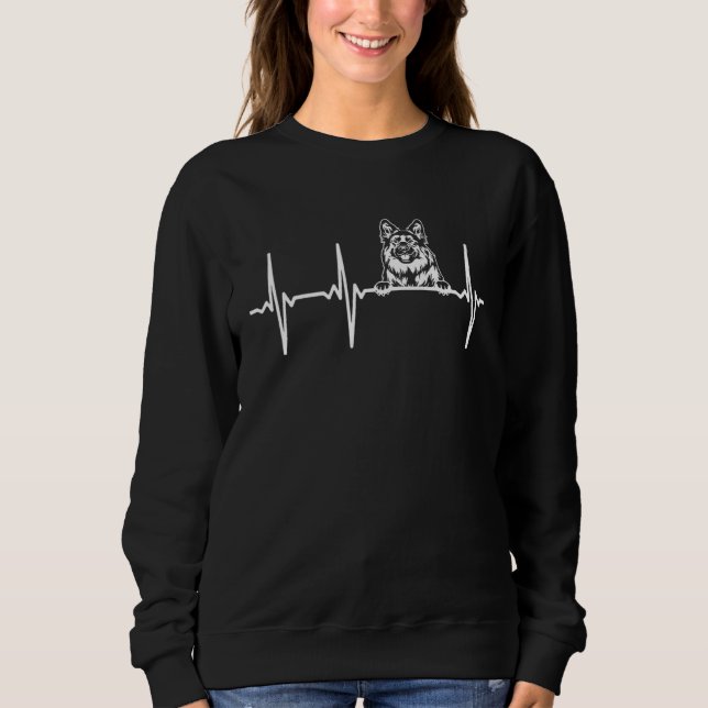 German Shepherd Dog Heartbeat  Dog Sweatshirt (Front)