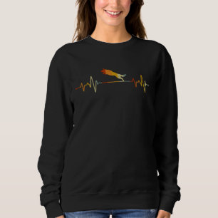 German Shepherd Dog Heartbeat Graphic Dog  Retro Sweatshirt